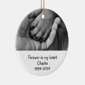 Foto-Memorial Keepake Pet Hund Keramik Ornament (Rechts)