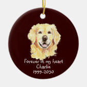 Foto-Memorial Keepake Pet Hund Keramik Ornament (Vorne)
