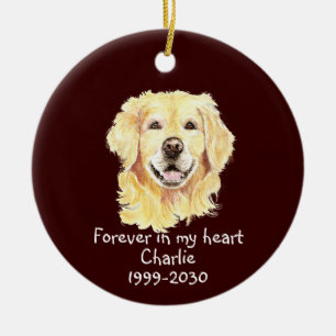 Foto-Memorial Keepake Pet Hund Keramik Ornament