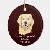 Foto-Memorial Keepake Pet Hund Keramik Ornament (Links)