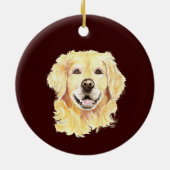 Foto-Memorial Keepake Pet Hund Keramik Ornament (Hinten)
