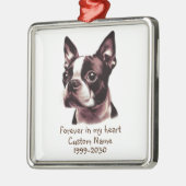 Foto-Memorial Keepake Pet Hund Ornament Aus Metall (Links)