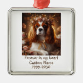 Foto-Memorial Keepake Pet Hund Ornament Aus Metall (Vorne)