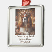 Foto-Memorial Keepake Pet Hund Ornament Aus Metall (Links)