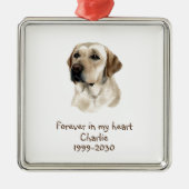 Foto-Memorial Keepake Pet Hund Ornament Aus Metall (Vorne)
