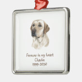 Foto-Memorial Keepake Pet Hund Ornament Aus Metall (Links)