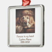 Foto-Memorial Keepake Pet Hund Ornament Aus Metall (Links)