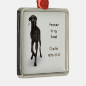Foto-Memorial Keepake Pet Hund Ornament Aus Metall (Rechts)