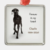 Foto-Memorial Keepake Pet Hund Ornament Aus Metall (Vorne)