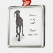 Foto-Memorial Keepake Pet Hund Ornament Aus Metall (Links)