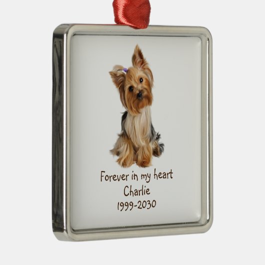 Foto-Memorial Keepake Pet Hund Ornament Aus Metall (Rechts)