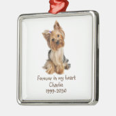 Foto-Memorial Keepake Pet Hund Ornament Aus Metall (Links)
