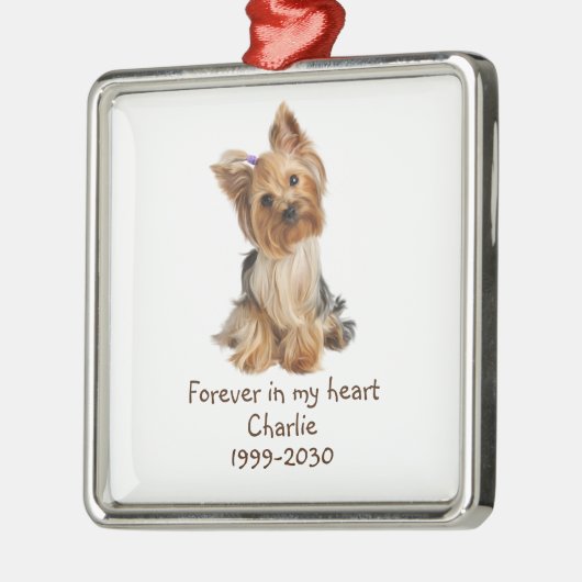 Foto-Memorial Keepake Pet Hund Ornament Aus Metall (Links)