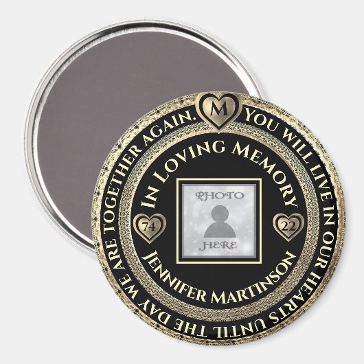 Foto Memorial Love Memory Magnet (Vorderseite/Rückseite)