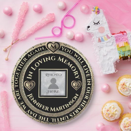 Foto Memorial Love Memory Pappteller (Party)