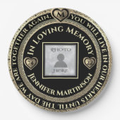 Foto Memorial Love Memory Pappteller (Vorderseite)