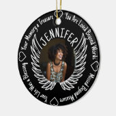 Foto-Memorial mit Name und Gedicht Keramik Ornament (Links)