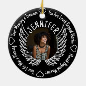 Foto-Memorial mit Name und Gedicht Keramik Ornament (Hinten)