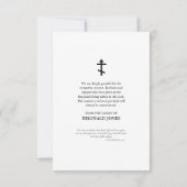 Foto Memorial Orthodox Christlich Dankeskarte (Rückseite)