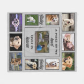 Foto Memorial Pet Blanket mit Sentiment und Name Fleecedecke (Vorderseite (Horizontal))
