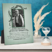 Foto Memorial Plaque Fotoplatte (Seite)