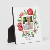 Foto Memorial Plaque Love Memory-Rose Fotoplatte (Vorderseite)