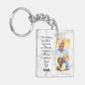 Foto-Memorials aus Marmor-Beileid Schlüsselanhänger (Vorderseite links)