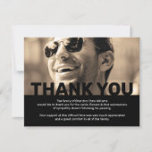 Foto Memory Beerdigung Vielen Dank Dankeskarte (Vorderseite)