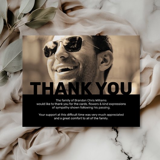 Foto Memory Beerdigung Vielen Dank Dankeskarte