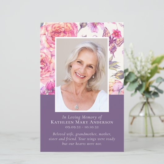 FOTO-Memoryservice-Programm für den Blumensteppel (Stehend Vorderseite)