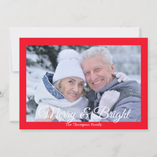 Foto Merry and Bright Holiday Card Feiertagskarte