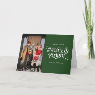 Foto Merry & Bright Minimal Weihnachten Karte