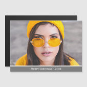 Foto Merry Christmas Custom Magnetic Card hinzufüg Magneteinladung (Vorne/Hinten)