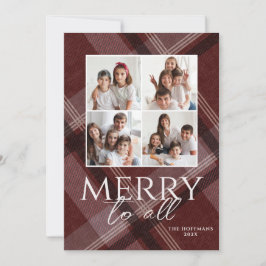 Foto Merry für alle Burgund Feiertagskarte