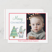 Foto Merry GnomeMas Ferien Niedlich Weihnachten Postkarte (Vorne/Hinten)