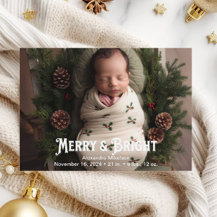 Foto Merry und Bright Birth Ankündigung