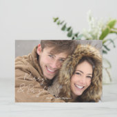 Foto Merry und Bright Feiertagskarte (Stehend Vorderseite)