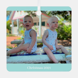 FOTO METAL Ornament mit Namen auf der Rückseite. Aus Metall