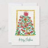 Foto Mexican Colorful Tree Frohe Weihnachtskarte Einladung (Vorderseite)