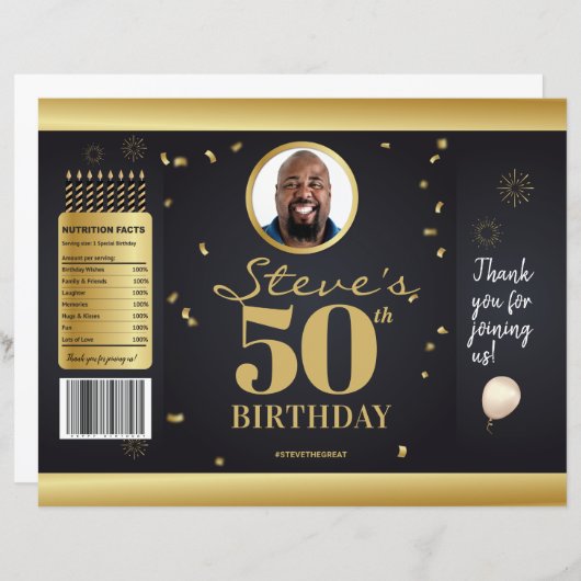 Foto Milestone Geburtstag Chip Bag Wrappers (Vorne/Hinten)