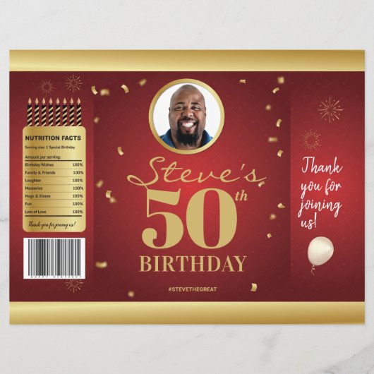 Foto Milestone Geburtstag Chip Bag Wrappers (Vorderseite)