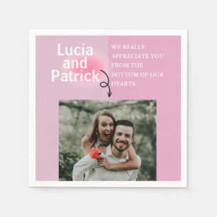 Foto "Minimal and Chic Couples Verlobung" Hinweis  Serviette
