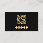 Foto Minimal Moderner Beruflicher QR Code Gold Visitenkarte (Rückseite)
