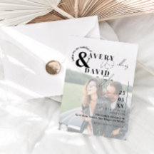 Foto Minimal Modernes Foto Einfache Hochzeit