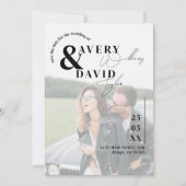 Foto Minimal Modernes Foto Einfache Hochzeit Save The Date (Vorderseite)
