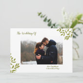 Foto Minimale Hochzeitseinladung Einladung (Stehend Vorderseite)