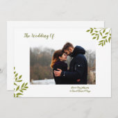 Foto Minimale Hochzeitseinladung Einladung (Vorne/Hinten)