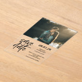 Foto-Minimalist Save-the-Date Acryleinladungen (Ablage )