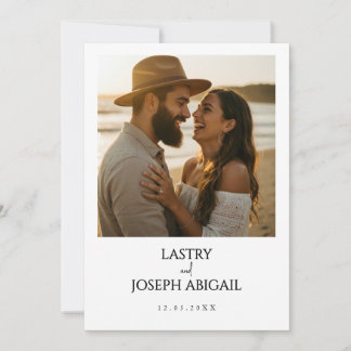 Foto-Minimalist Save-the-Date-Einladung Save The Date