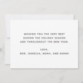 Foto Minimalistisch Frohe Weihnachtskarte Ankündigung (Rückseite)